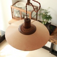 Leather Wooden Pendant Light