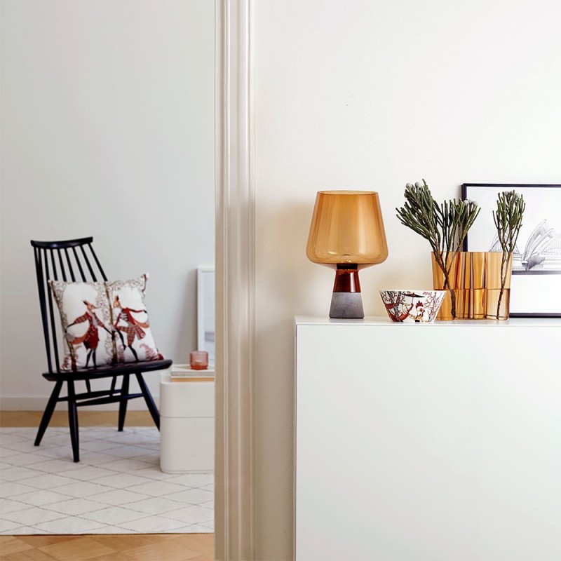 Стеклянная настольная лампа Leimu