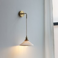 Modern Pleated Ceramic Wall Light