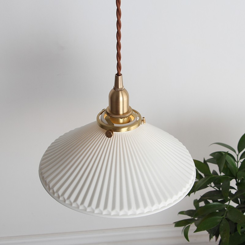 Modern Pleated Ceramic Wall Light