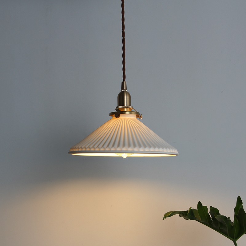 Modern Pleated Ceramic Wall Light