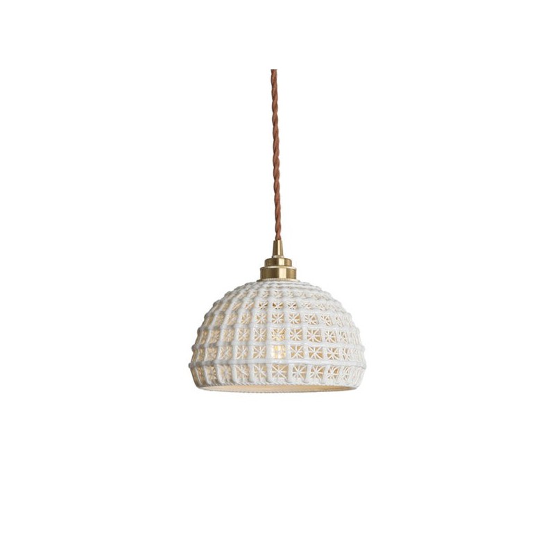 Flower Basket Ceramic Pendant Light