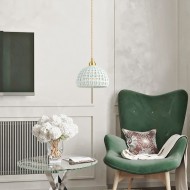 Flower Basket Ceramic Pendant Light