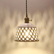 Openwork Ceramic Pendant Light