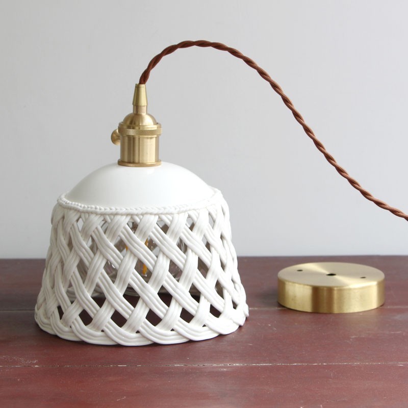 Openwork Ceramic Pendant Light