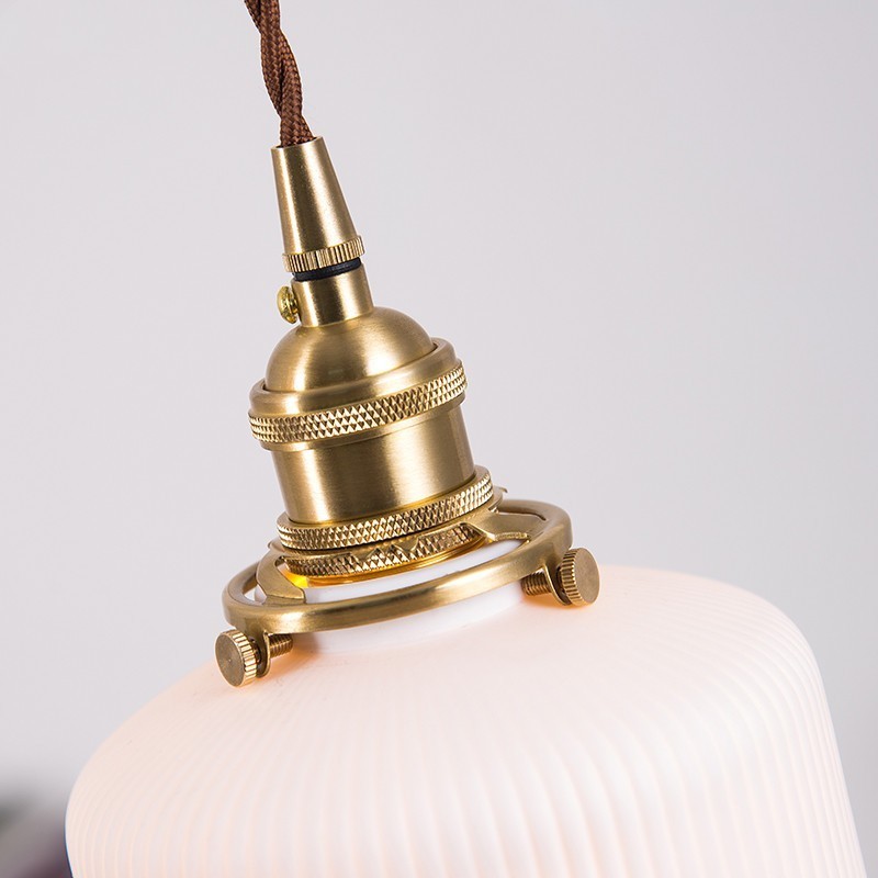 Striped Ceramic Pendant Light