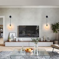 Настенный светильник из скандинавского стеклянного шара