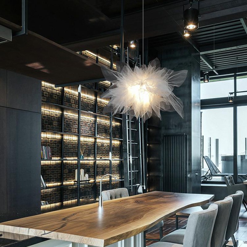 Подвесной светильник из белого хлопка