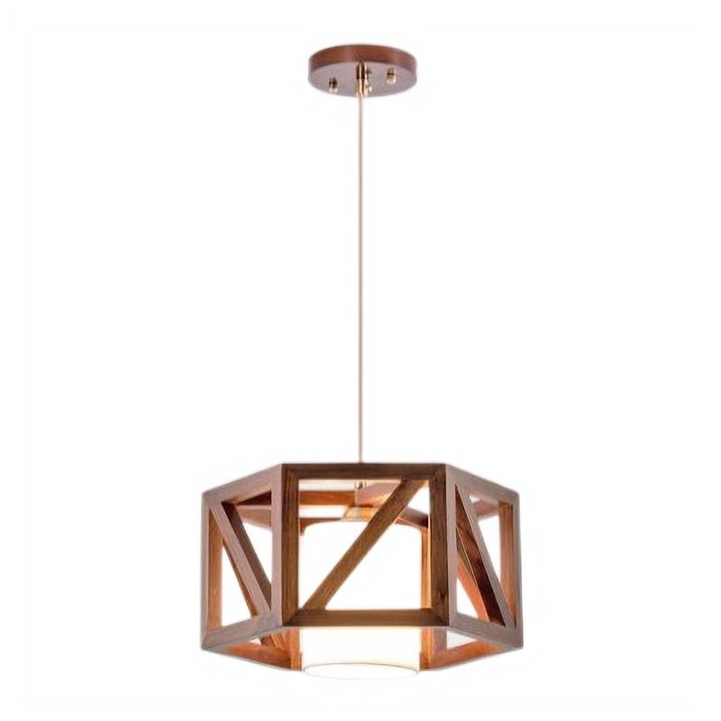 Lantern Wooden Pendant Light