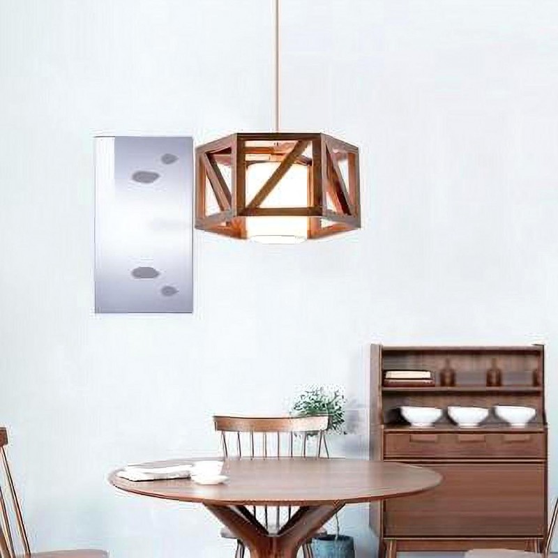 Lantern Wooden Pendant Light