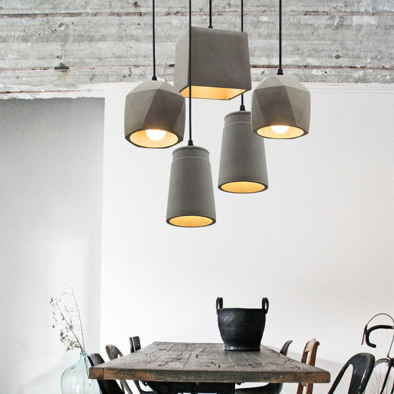 VARBRITT Geometric Cement Pendant Light