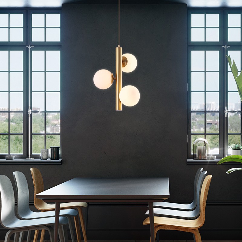 Three Glass Ball Pendant Lamp