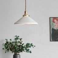 Современный плиссированный керамический подвесной светильник