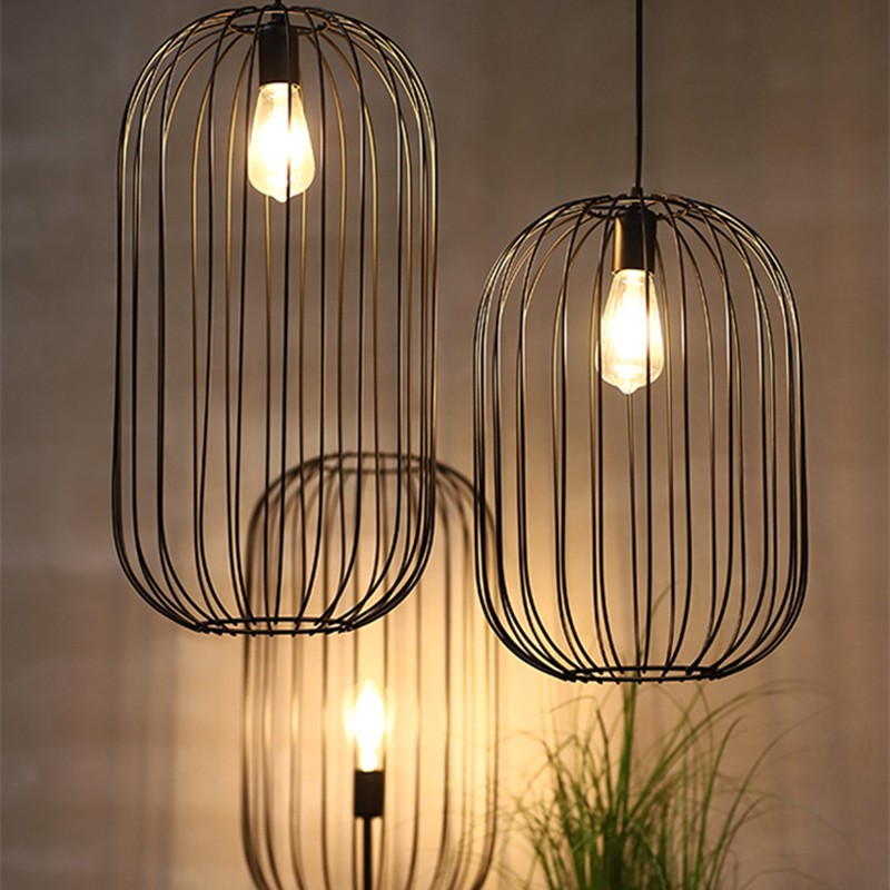 Stripe Cage Pendant Light