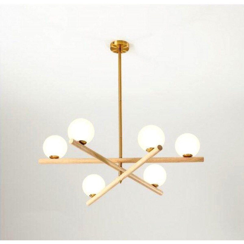 Minimalist Line Ball Chandelier