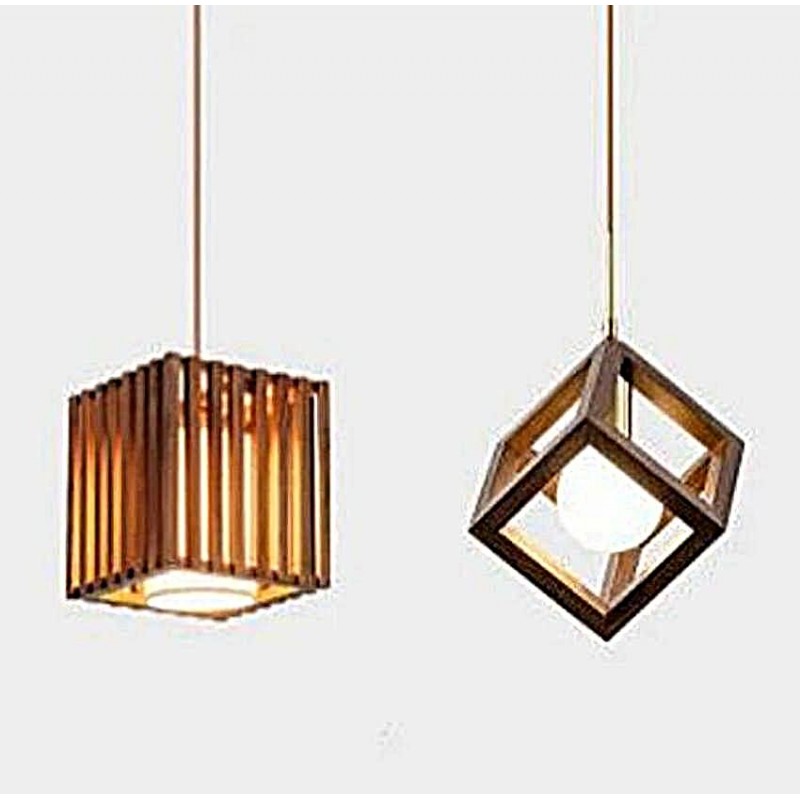 CUBIC Wooden Pendant Light