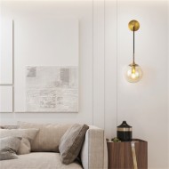 Настенный светильник из скандинавского стеклянного шара