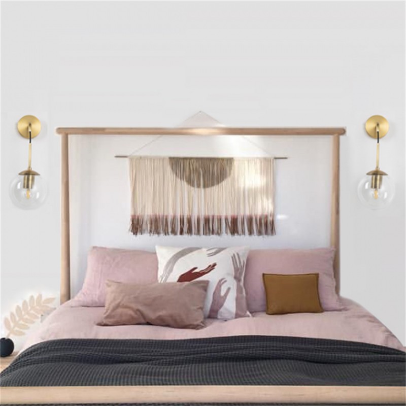 Настенный светильник из скандинавского стеклянного шара