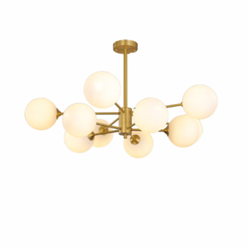 Opal Glass Ball Chandelier