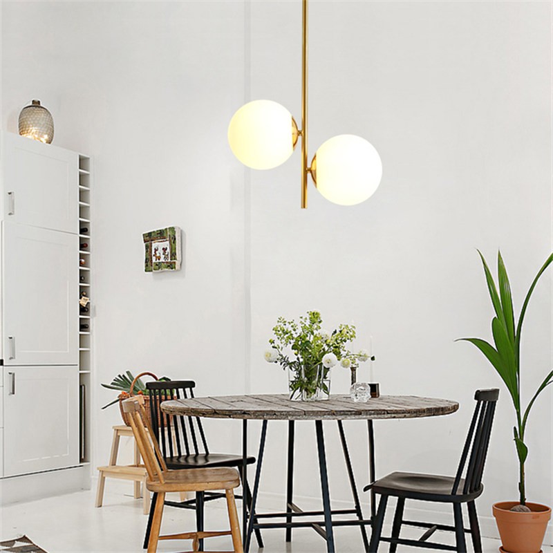 Opal Glass Ball Pendant Light