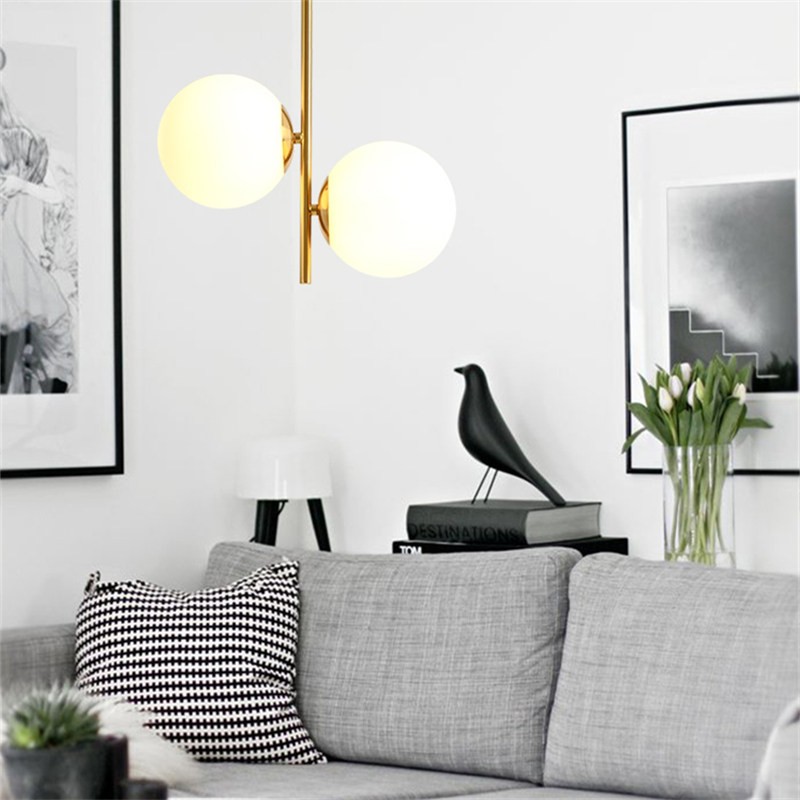 Opal Glass Ball Pendant Light