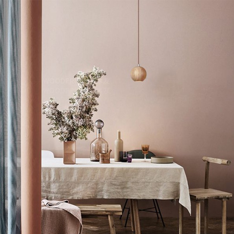 Ball Wooden Pendant Light