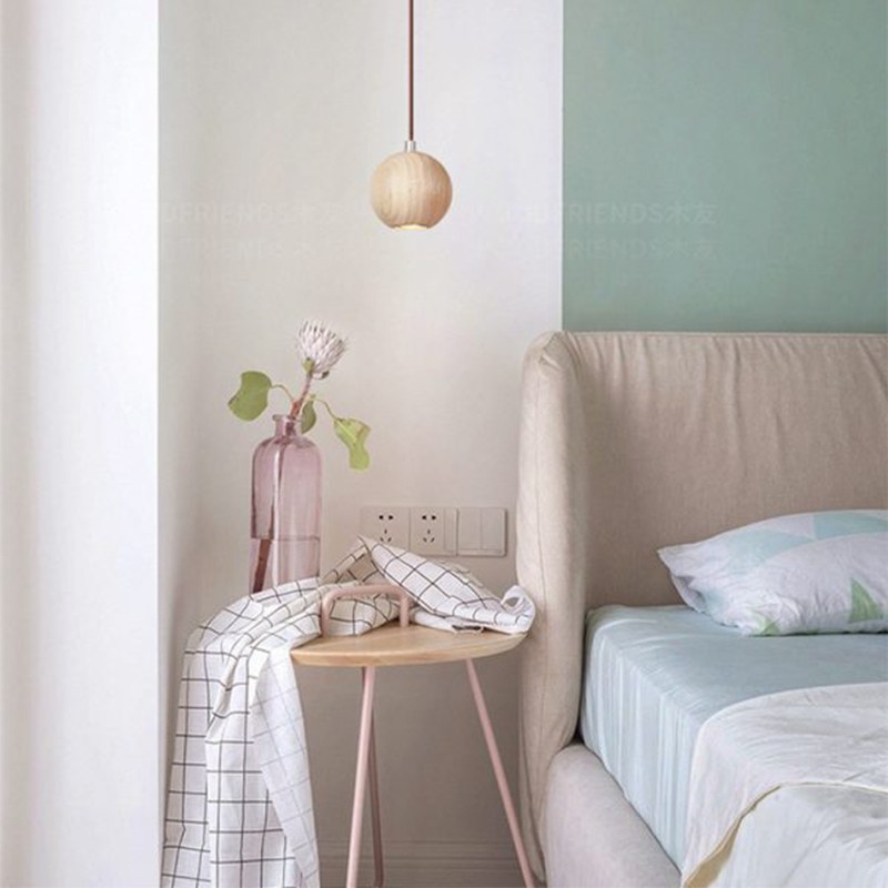 Ball Wooden Pendant Light