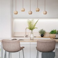 Ball Wooden Pendant Light