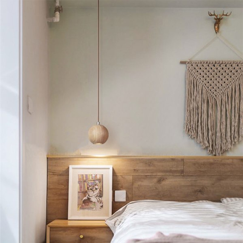 Ball Wooden Pendant Light