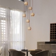 Ball Wooden Pendant Light