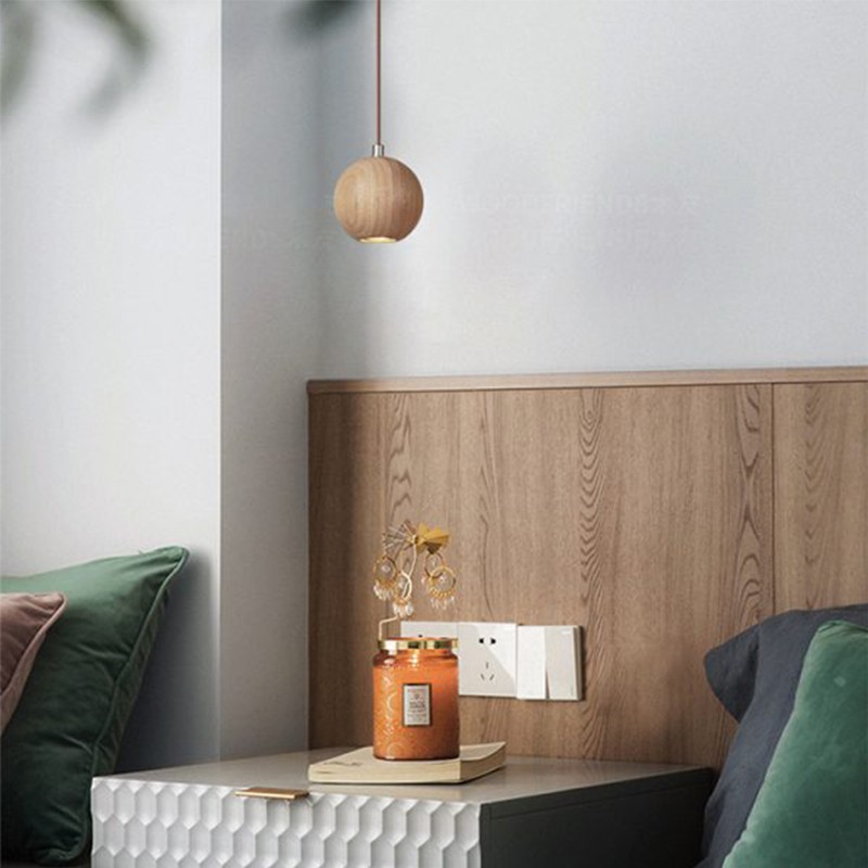 Ball Wooden Pendant Light