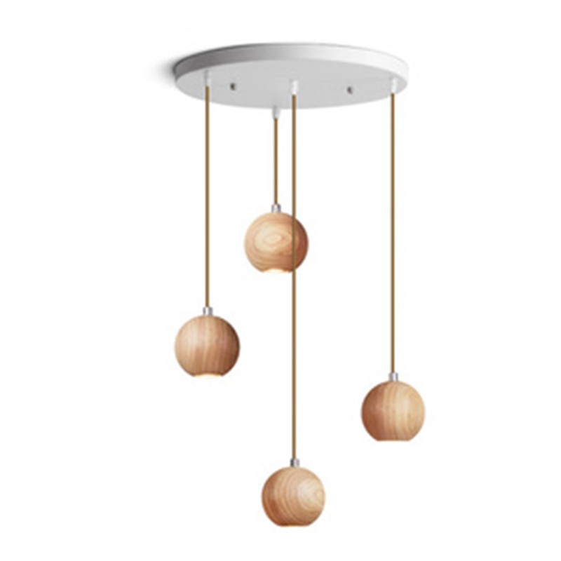 Ball Wooden Pendant Light