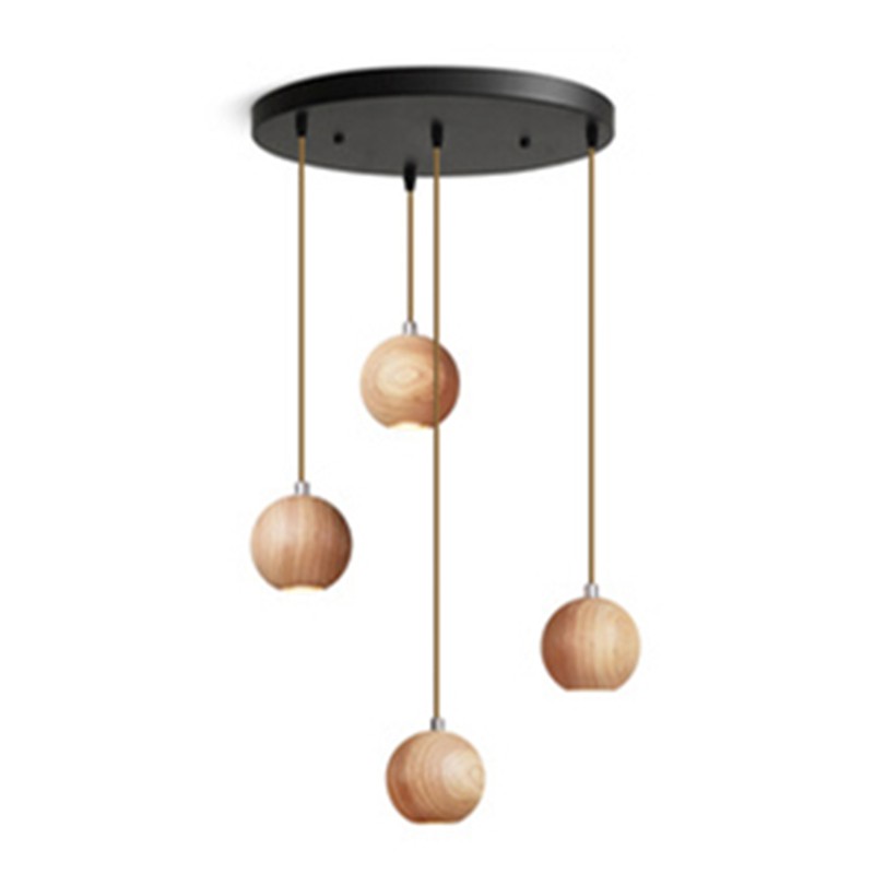 Ball Wooden Pendant Light