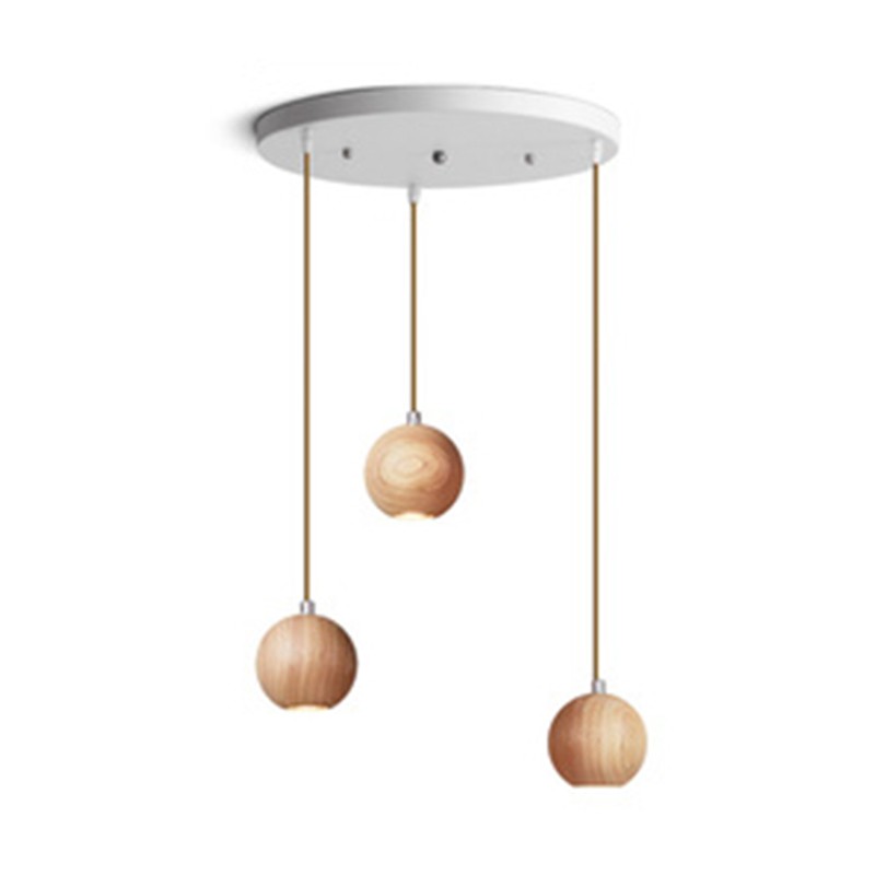 Ball Wooden Pendant Light