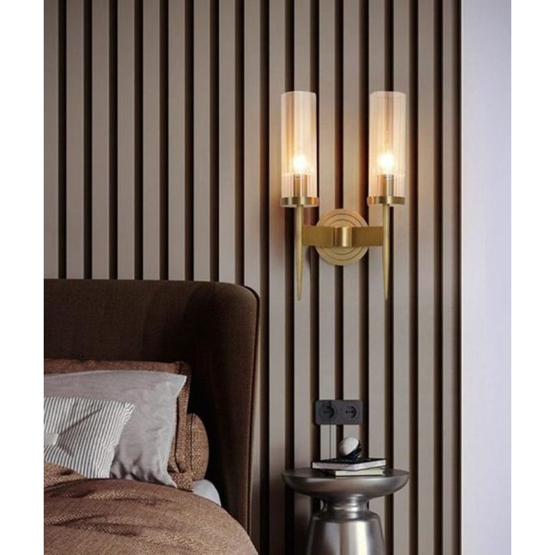 Glass Candlestick Wall Sconce