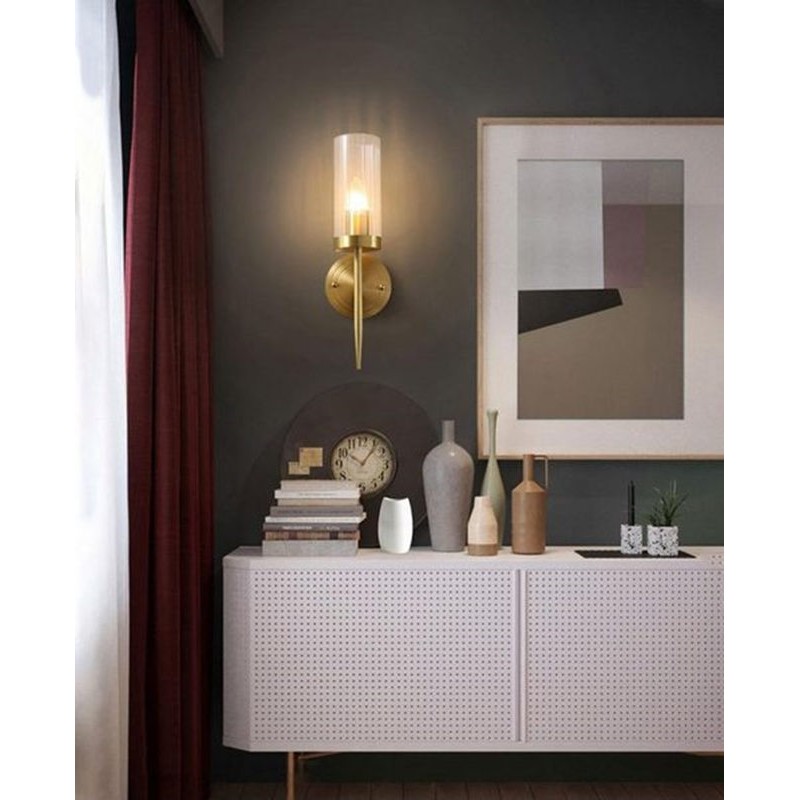 Glass Candlestick Wall Sconce