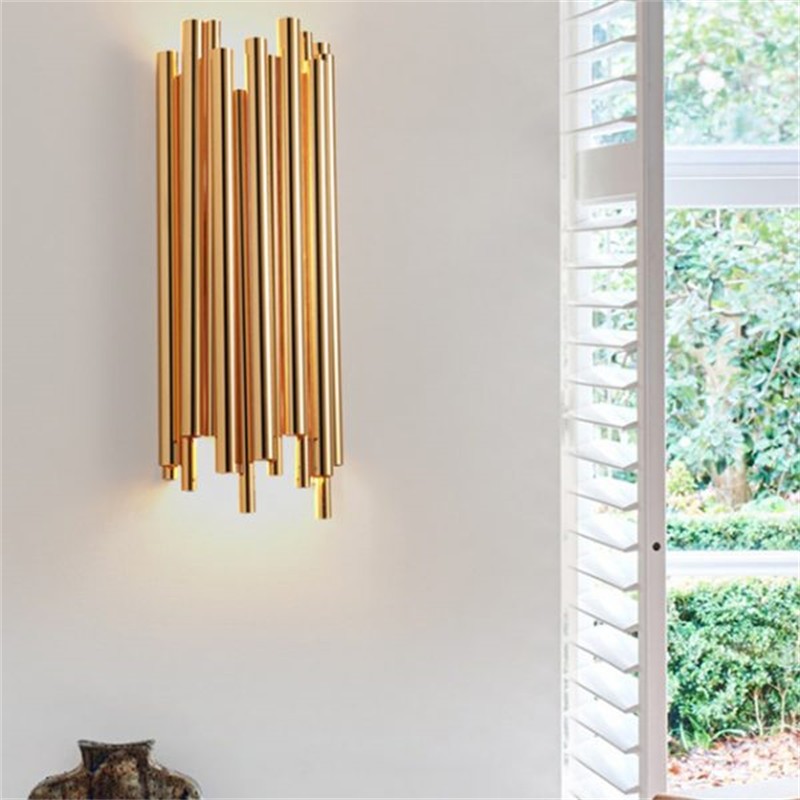 Gold Aluminum Brubeck Wall Lamp