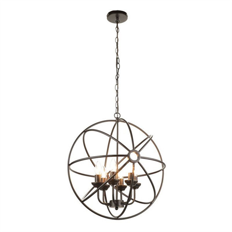 Люстра со свечой в виде глобуса