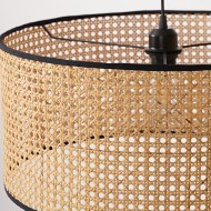 Handmade Bamboo Weaving Drum Pendant Light