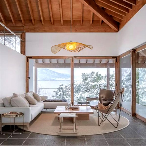 Чайная комната Дзен Тканый абажур Подвесной светильник