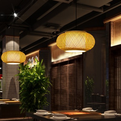 Tea Room Zen Woven Lampshade Pendant Light