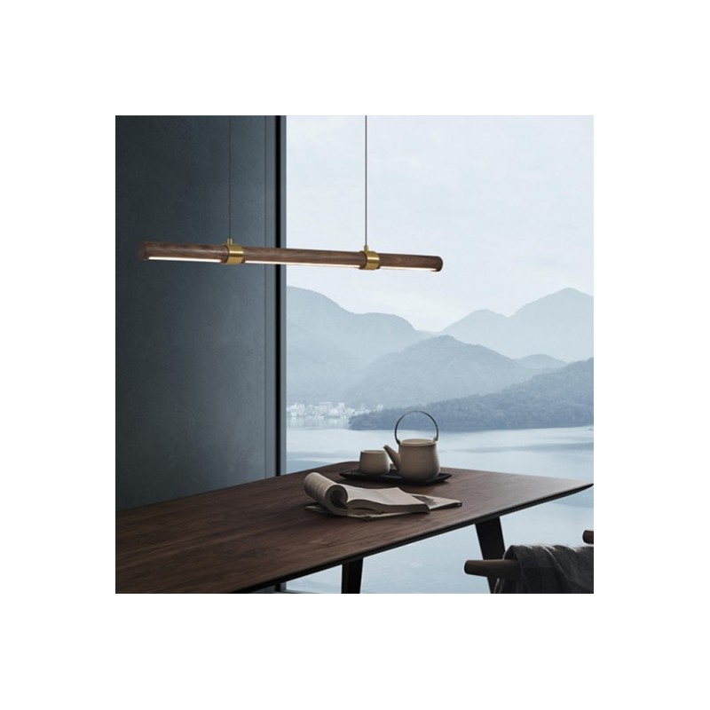 HOMER Round Case Wooden Pendant Light