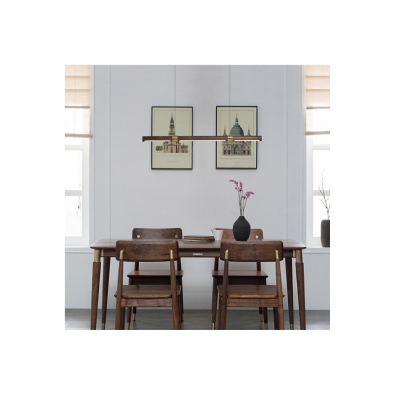 HOMER Round Case Wooden Pendant Light