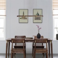 HOMER Round Case Wooden Pendant Light