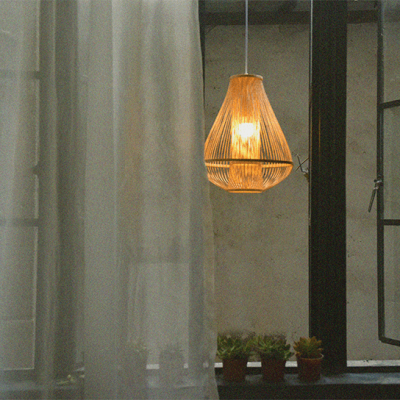 Chinese Style Rattan Homestay Pendant Light