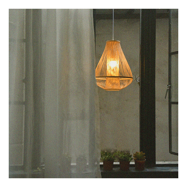 Chinese Style Rattan Homestay Pendant Light