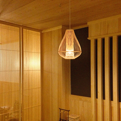 Chinese Style Rattan Homestay Pendant Light