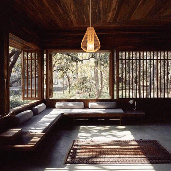 Chinese Style Rattan Homestay Pendant Light