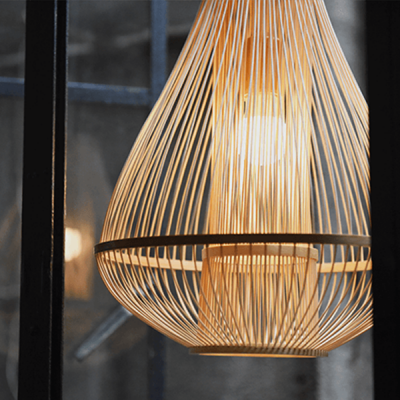 Chinese Style Rattan Homestay Pendant Light
