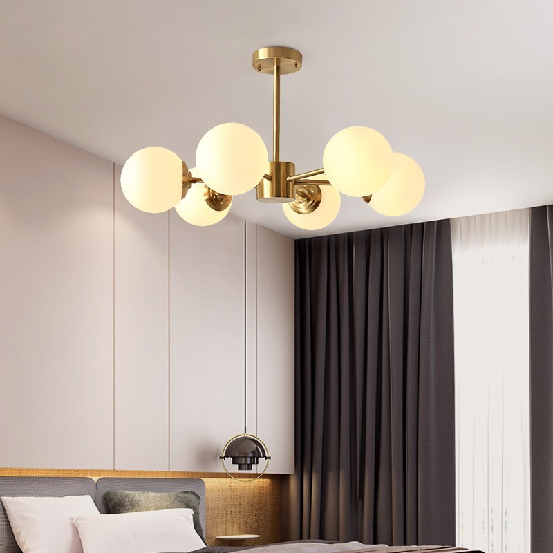 Opal Glass Ball Chandelier